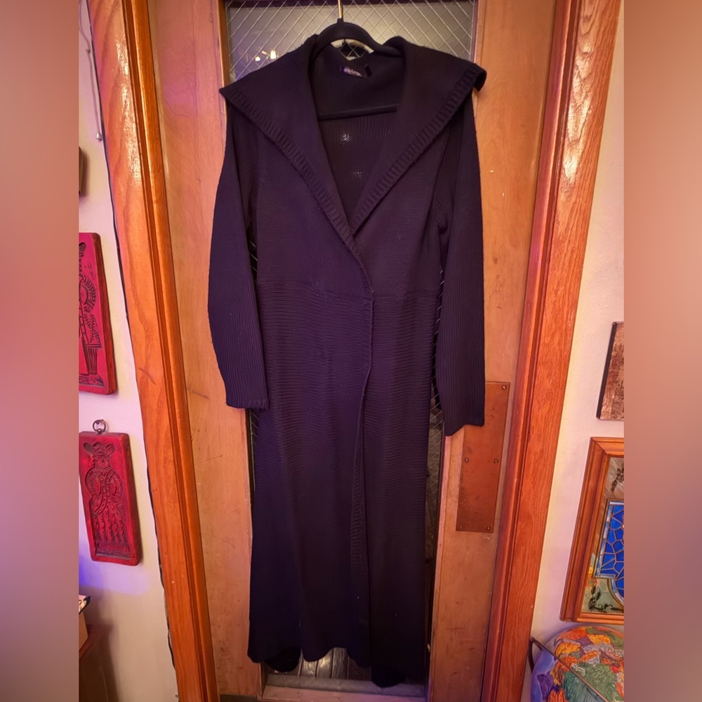 Daisy Fuentes Double breast Maxi sweater.